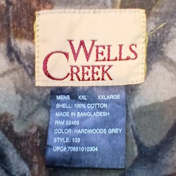 Wells Creek Men's Button-Up Hunting Shirt Camo XXL Hardwood Greens Outdoor - Picture 2 of 3